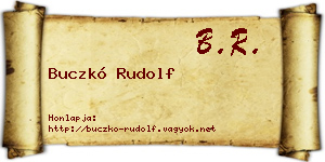 Buczkó Rudolf névjegykártya
